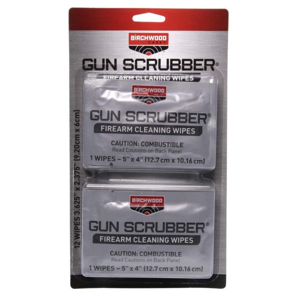 Birchwood Casey Scrubber Wipes Firearm Cleaner Take-Alongs -12/ct - Precision Shot Firearms