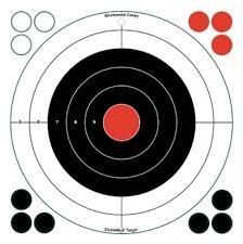 BIRCHWOOD CASEY STICK-A-BULL 12in ADHESIVE BULLS-EYE - 5 TARGETS - Precision Shot Firearms
