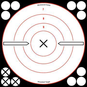 Birchwood Casey Shoot-N-C White/Black Bull's-Eye "X" Targets - Precision Shot Firearms