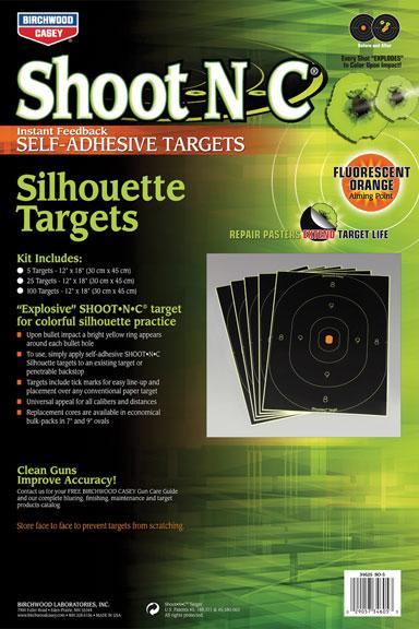Birchwood Casey Shoot-N-C 12" x 18" Silhouette Target (5-Pack) - Precision Shot Firearms