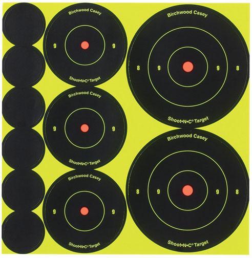 Birchwood Casey Shoot-N-C Targets Assortment 1" 2" & 3" Targets 10/Pack - Precision Shot Firearms