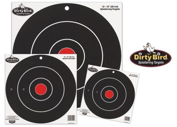 Birchwood Casey Dirty Bird Bull's Eye Targets 12" 12/Pack - Precision Shot Firearms