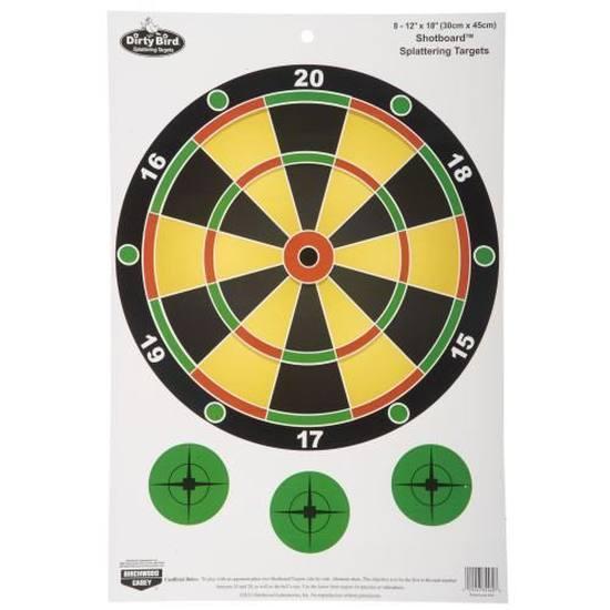 Birchwood Casey Dirty Bird Shotboard Game Target - 12" X 18" 8/Pack - Precision Shot Firearms