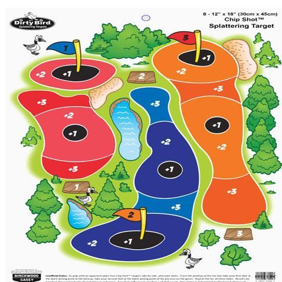 Birchwood Casey Dirty Bird Chip Shot Game Target - 12" X 18" 8/Pack - Precision Shot Firearms