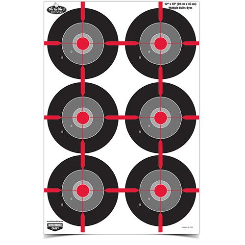 Birchwood Casey Dirty Bird 12" x 18" Multiple Bull's-Eye Target - 8 ct - Precision Shot Firearms