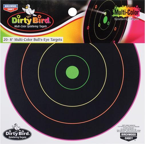 Birchwood Casey Dirty Bird Multi-Color Splattering Targets 8" Target - 20 Targets - Precision Shot Firearms