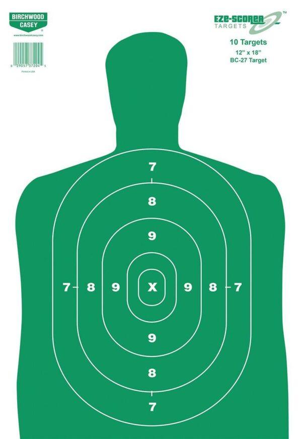 Birchwood Casey Eze-Scorer Targets BC27 Green 12"x18" 10/Pack - Precision Shot Firearms