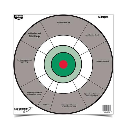 Birchwood Casey EZE-Scorer 12" Handgun Trainer Targets - 13ct - Precision Shot Firearms