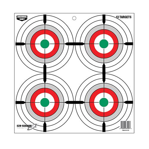 Birchwood Casey EZE-Scorer 12" Multiple Bull's-Eye Paper Target - 13/ct - Precision Shot Firearms