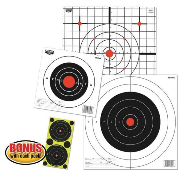 Birchwood Casey Eze-Scorer Targets 8" Round Bull's-Eye Targets 26/Pack - Precision Shot Firearms