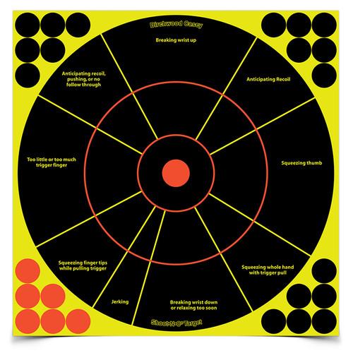 Birchwood Casey Shoot NC 12" Handgun Trainer Targets - 50/ct (1200 Pasters) - Precision Shot Firearms