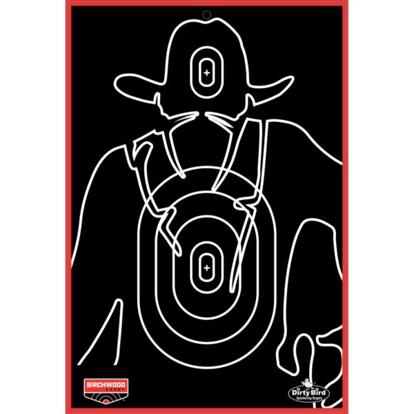 Birchwood Casey Dirty Bird "Gunslinger Silhouette" Target 12"x18" 6/ct - Precision Shot Firearms