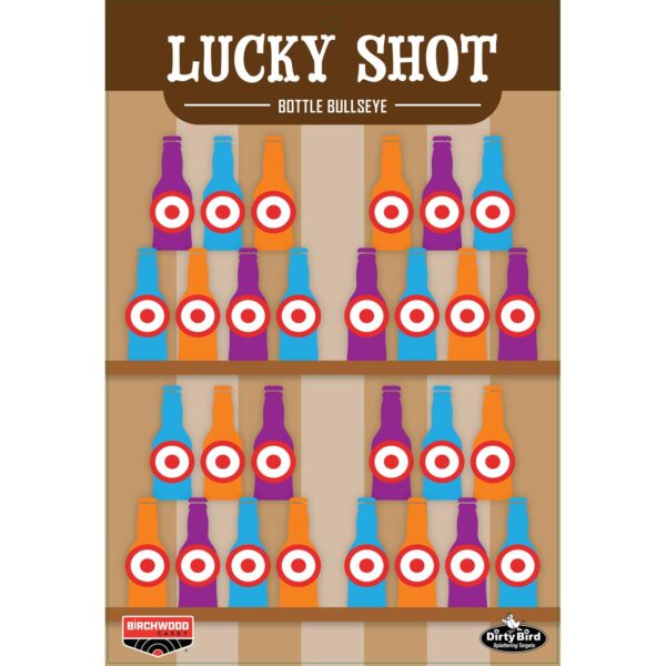 Birchwood Casey Dirty Bird "Lucky Shot" Bottle Target 12"x18" 6/ct - Precision Shot Firearms