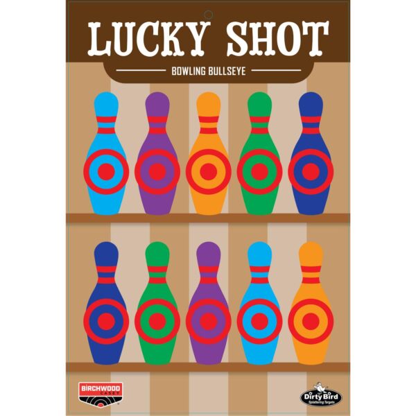 Birchwood Casey Dirty Bird "Lucky Shot" Bowling Pins Target 12"x18" 6/ct - Precision Shot Firearms