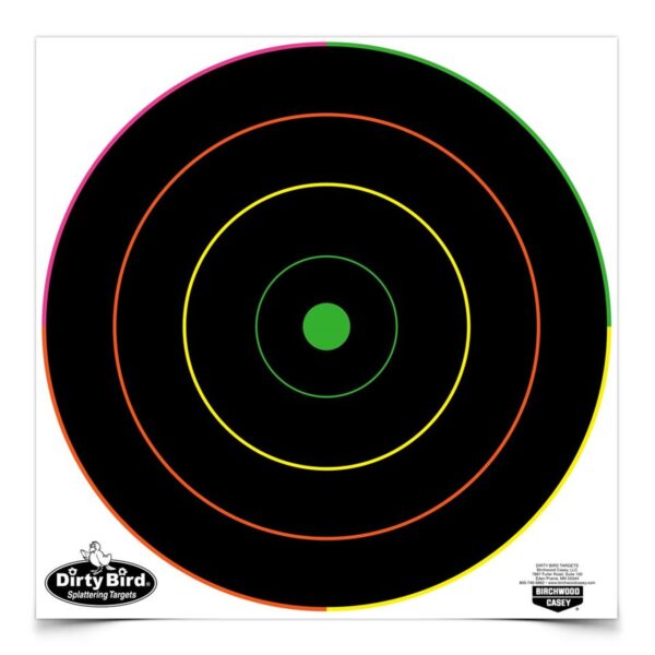 Birchwood Casey Dirty Bird 12" Multicolor Bull's-Eye Target 100/ct - Precision Shot Firearms