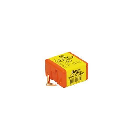 Berger Match Grade Varmint Bullets .20 cal .204" 40 gr BT VARMINT 100/box - Precision Shot Firearms
