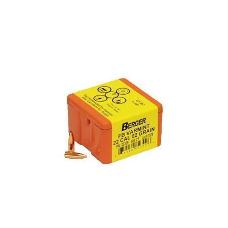Berger Match Grade Varmint Bullets .22 cal .224" 52 gr FB VARMINT 100/box - Precision Shot Firearms