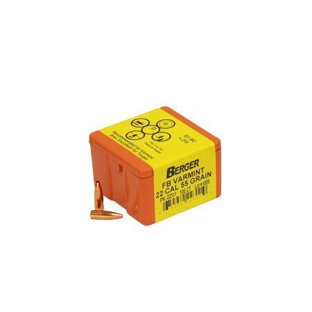 Berger Match Grade Varmint Bullets .22 cal .224" 55 gr FB VARMINT 100/box - Precision Shot Firearms