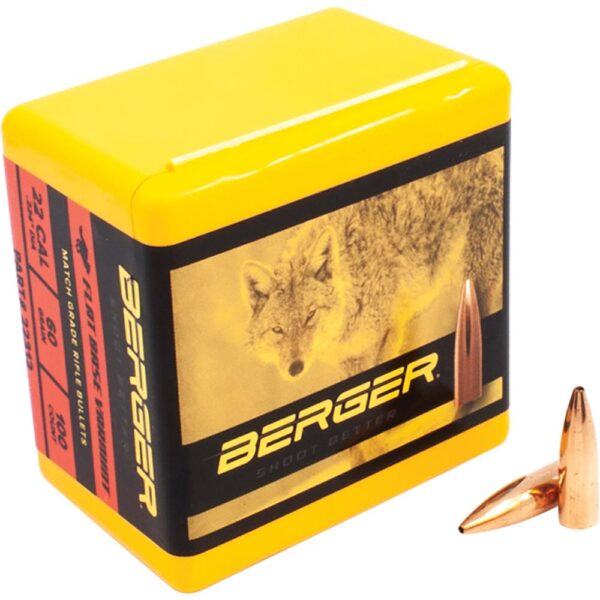 Berger Match Grade Varmint Bullets .22 cal .224" 60 gr FB VARMINT 100/box - Precision Shot Firearms