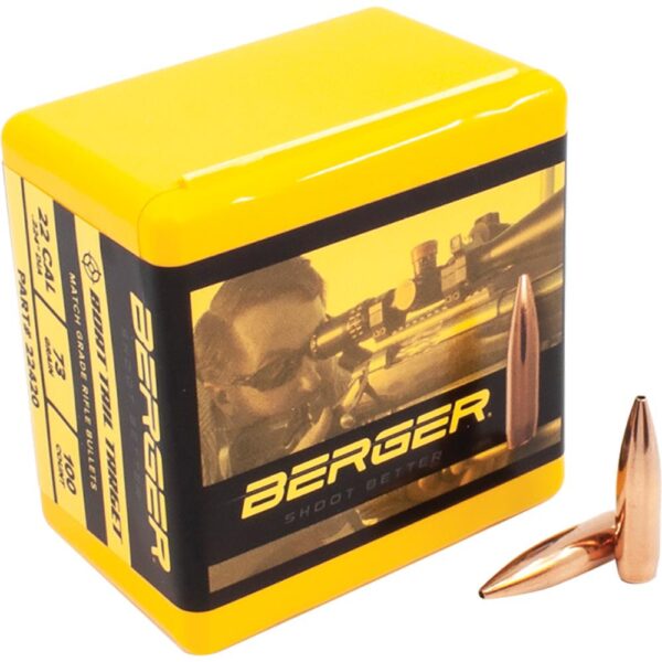 Berger Match Grade Target Bullets .22 cal .224" 73 gr BT TARGET 100/box - Precision Shot Firearms