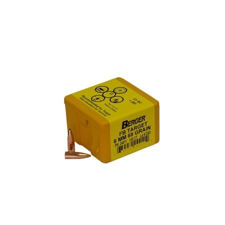 Berger Match Grade Target Bullets 6mm .243" 68 gr FB TARGET 100/box - Precision Shot Firearms