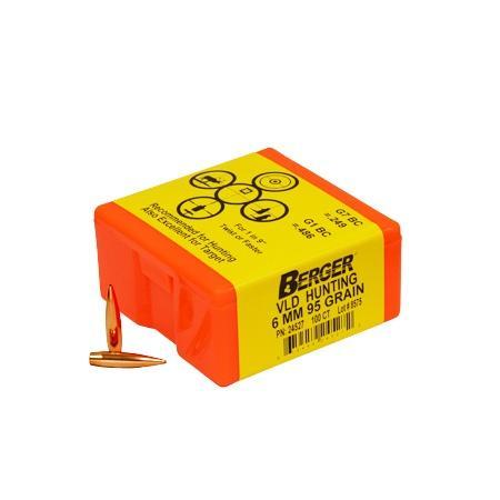 Berger Match Grade Hunting Bullets 6mm .243" 95 gr VLD HUNTER 100/box - Precision Shot Firearms