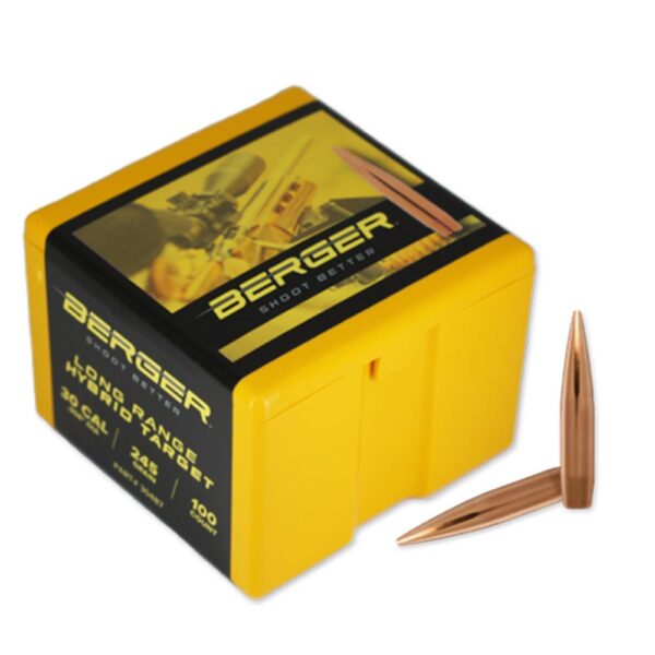 Berger 30 cal 245 gr LR Hybrid Target 100rd - Precision Shot Firearms