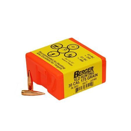Berger Match Grade Hunting Bullets .30 cal .308" 175 gr VLD HUNTER 100/box - Precision Shot Firearms