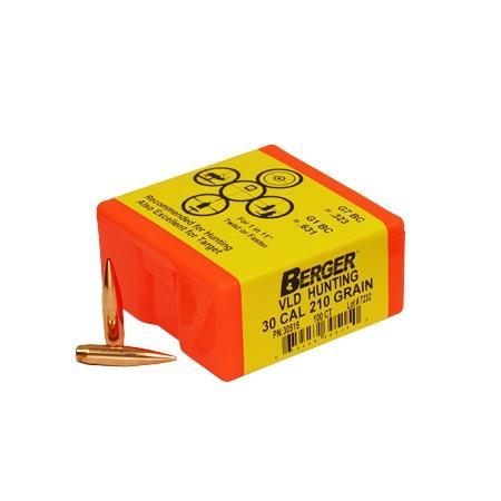 Berger Match Grade Hunting Bullets .30 cal .308" 210 gr VLD HUNTER 100/box - Precision Shot Firearms