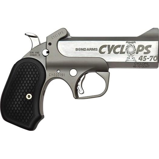 Bond Arms Cyclops .45-70 Gov't Single Shot 4.25" Barrel Stainless Steel with Black Grips - Precision Shot Firearms