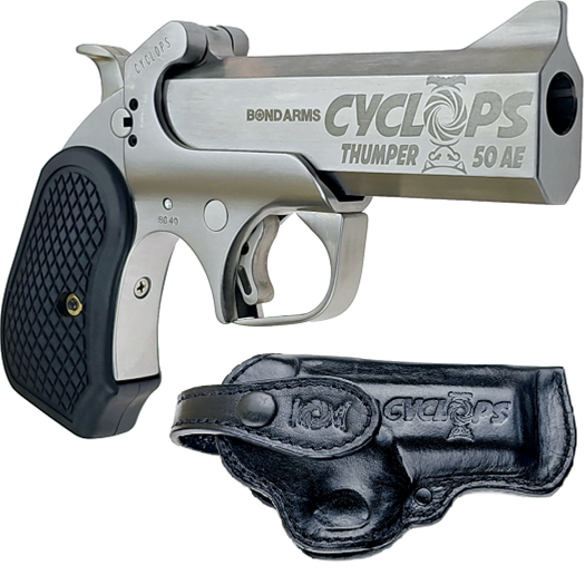 Bond Arms Cyclops Satin Package Handgun .50 AE Single Shot 4.25" Barrel Satin with Holster - Precision Shot Firearms