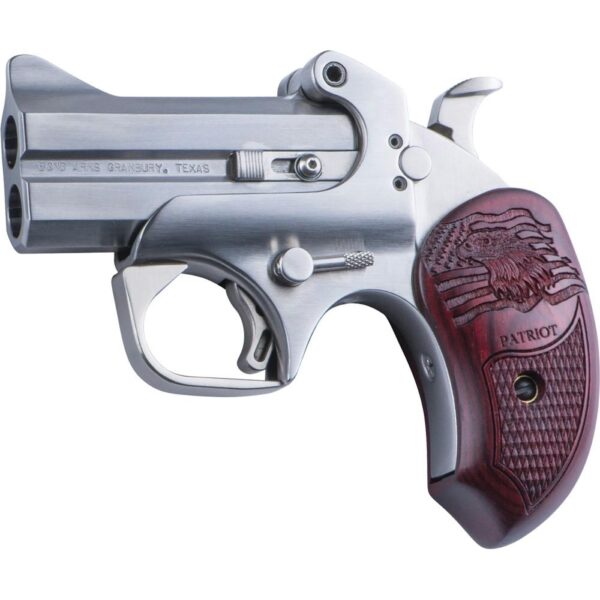 Bond Arms Patriot Handgun .45 LC/.410 2/rd Capacity 3" Barrel Silver with Rosewood Grip - Precision Shot Firearms