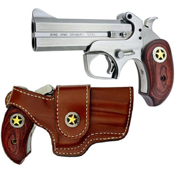 Bond Arms Rustic Ranger Handgun .45 LC/.410 2rd Capacity 4.25" Barrel Rosewood Grip with Holster - Precision Shot Firearms