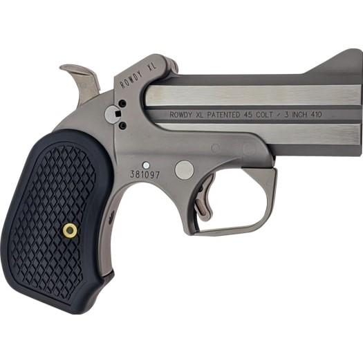 Bond Arms Rowdy XL Handgun .45 LC/.410 2rd Capacity 3.5" Barrel Stainless Steel with Black Grips - Precision Shot Firearms