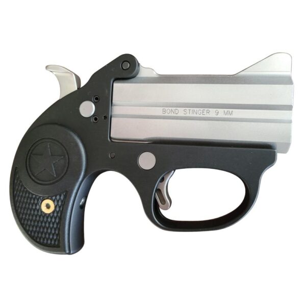 Bond Arms Stinger 9mm Luger 2rd Capacity 3" Barrel Silver with Black Grips - Precision Shot Firearms