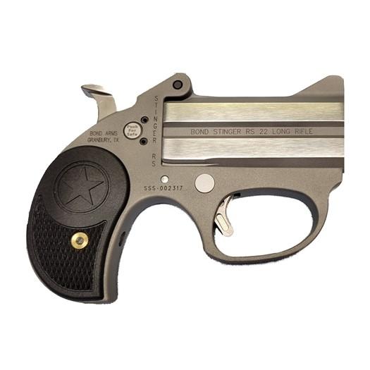 Bond Arms Stinger RS Handgun 22LR 2/rd 3" Barrel Silver with Black Grips - Precision Shot Firearms
