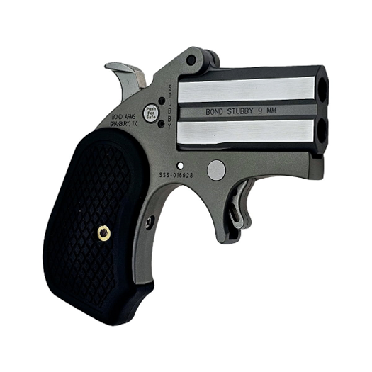 Bond Arms Stubby B6 w/Extended Grip Handgun 9mm Luger 2rd Capacity 2.2" Barrel Stainless Finish - Precision Shot Firearms