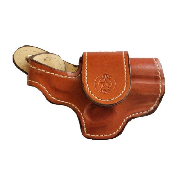 Bond Arms Leather Driving Holster RH 3.5" Barrel Tan with White Stitching - Precision Shot Firearms