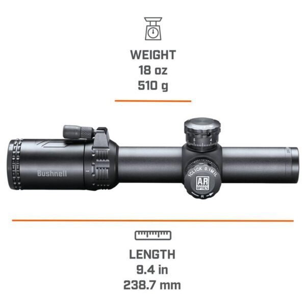 Bushnell AR Rifle Scope - 1-4x24mm Illuminated BTR-1 Reticle Black Matte - Precision Shot Firearms