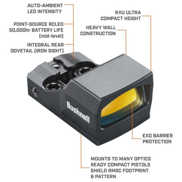 Bushnell RXC-200 Ultra-Compact Reflex Sight 1x21mm Black - Precision Shot Firearms