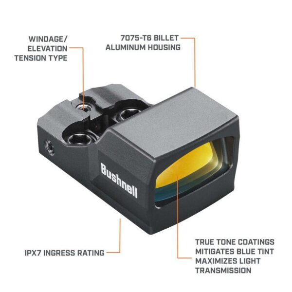 Bushnell RXC-200 Ultra-Compact Reflex Sight 1x21mm Black - Precision Shot Firearms