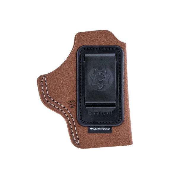Bianchi Model 6 IWB Holster for Glock 43 Brown Suede RH - Precision Shot Firearms