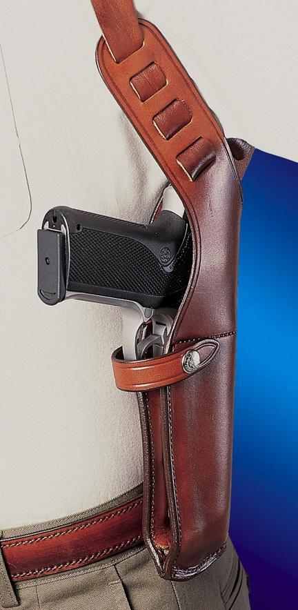 Bianchi Model X15 Shoulder Holster 6" -6.5" Right Hand Plain Tan Cross Draw - Precision Shot Firearms