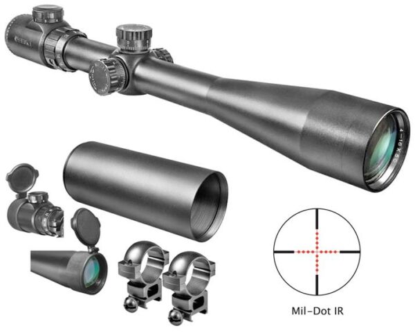 Barska IR SWAT Rifle Scope - 6-24x44mm 30mm Illum Mil-Dot Reticle Matte - Precision Shot Firearms