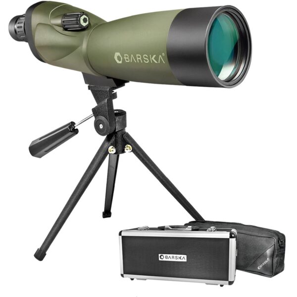 Barska Blackhawk WP Spotting Scope Tripod Soft & Hard Case - 20-60x60mm Matte - Precision Shot Firearms