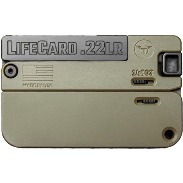 LifeCard .22 LR Single Action Pistol - Polymer Handle Noveske Bazooka Green - Precision Shot Firearms