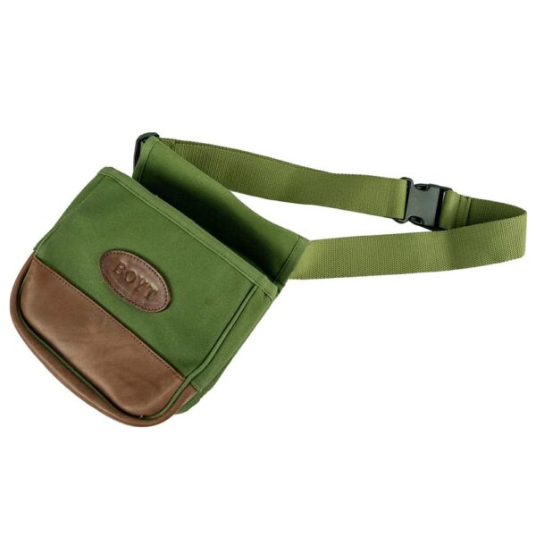 Boyt Signature Series Canvas and Leather Shell Pouch OD Green - Precision Shot Firearms