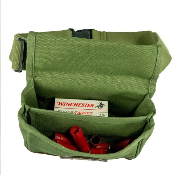 Boyt Signature Series Canvas and Leather Shell Pouch OD Green - Precision Shot Firearms