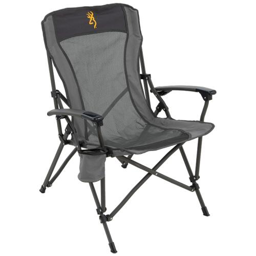 Browning Fireside Gold Buckmark Chair Charcoal/Grey - Precision Shot Firearms