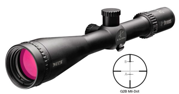 BLEMISHED Burris MTAC Rifle Scope - 6.5-20x50mm G2B Mil-Dot Reticle - Precision Shot Firearms